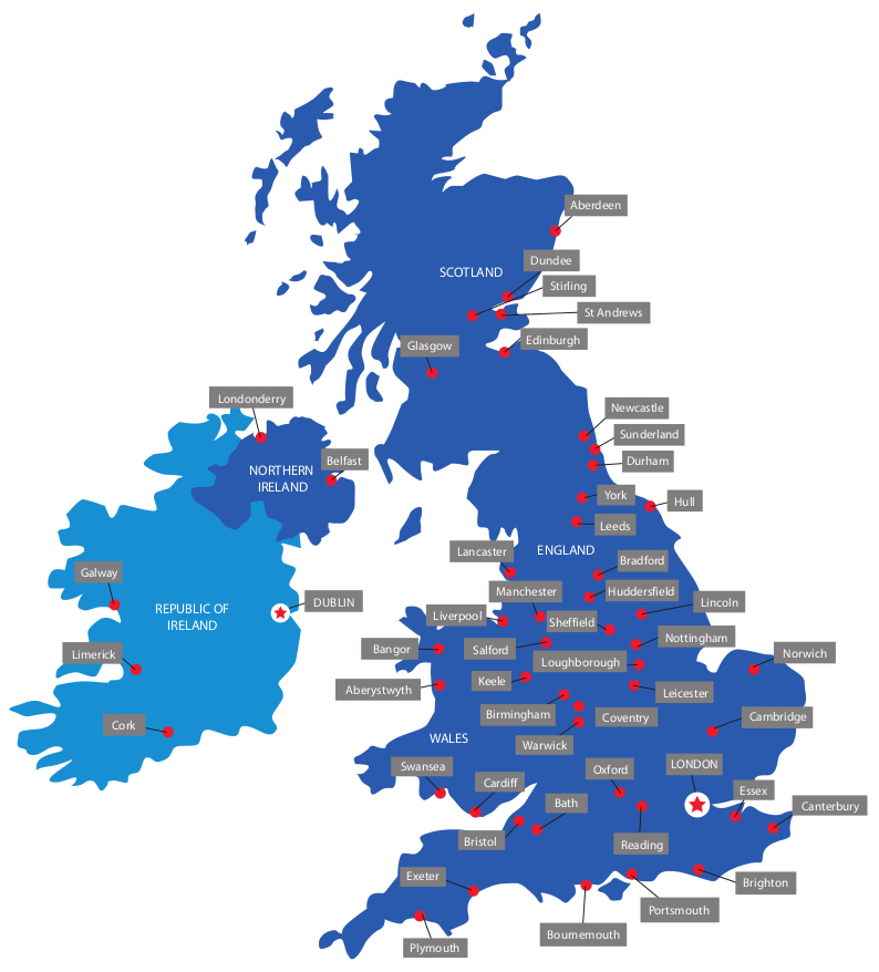 UK University Map